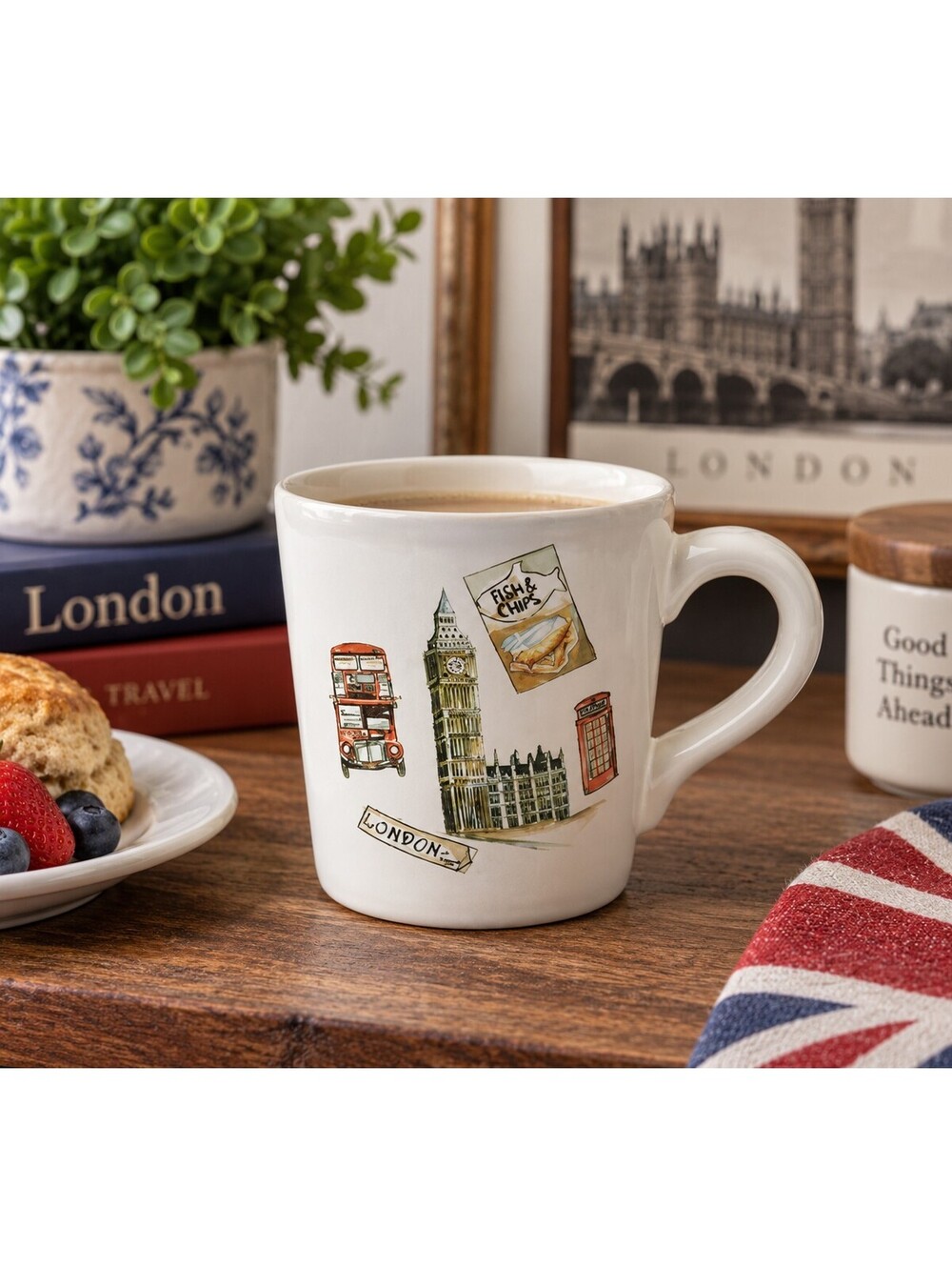 Sur La Table Italian Stoneware London Ceramic Mug
